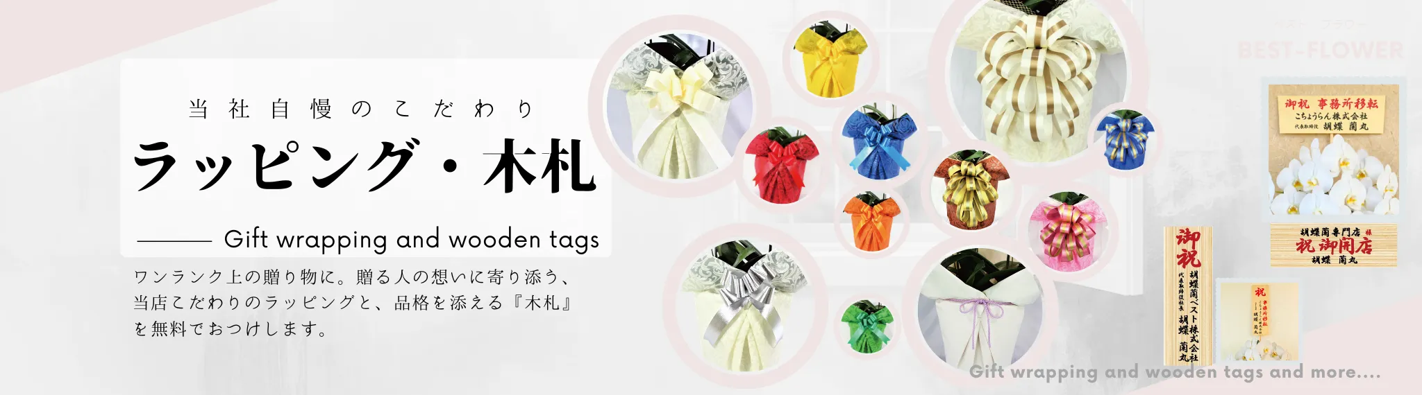 胡蝶蘭の美しさを際立てるこだわりのラッピング